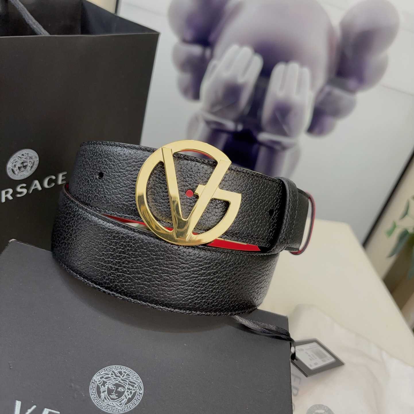 Versace Leather Belt   40mm - EUR FASHION