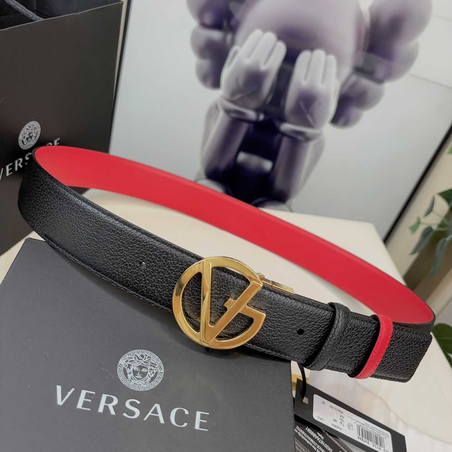 Versace Leather Belt   40mm - EUR FASHION