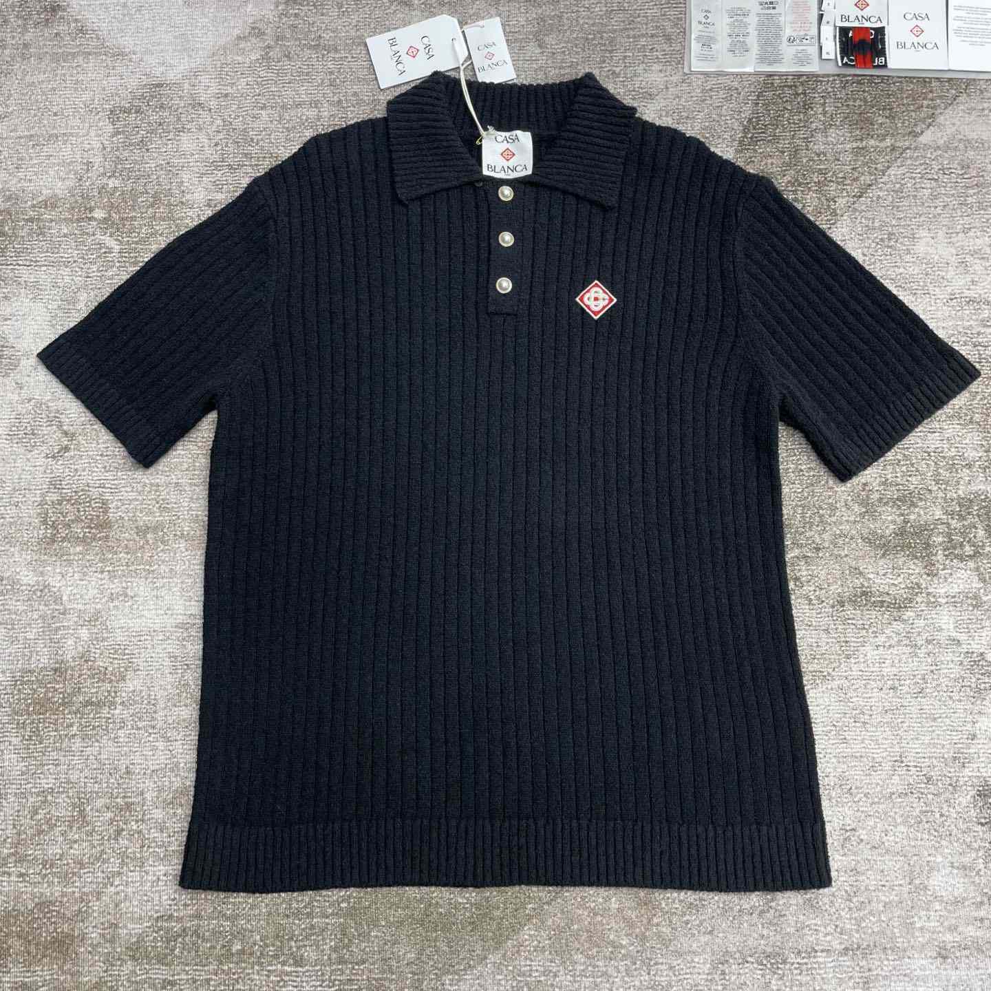 Casablanca Boucle Knit Polo Shirt   D0085 - EUR FASHION