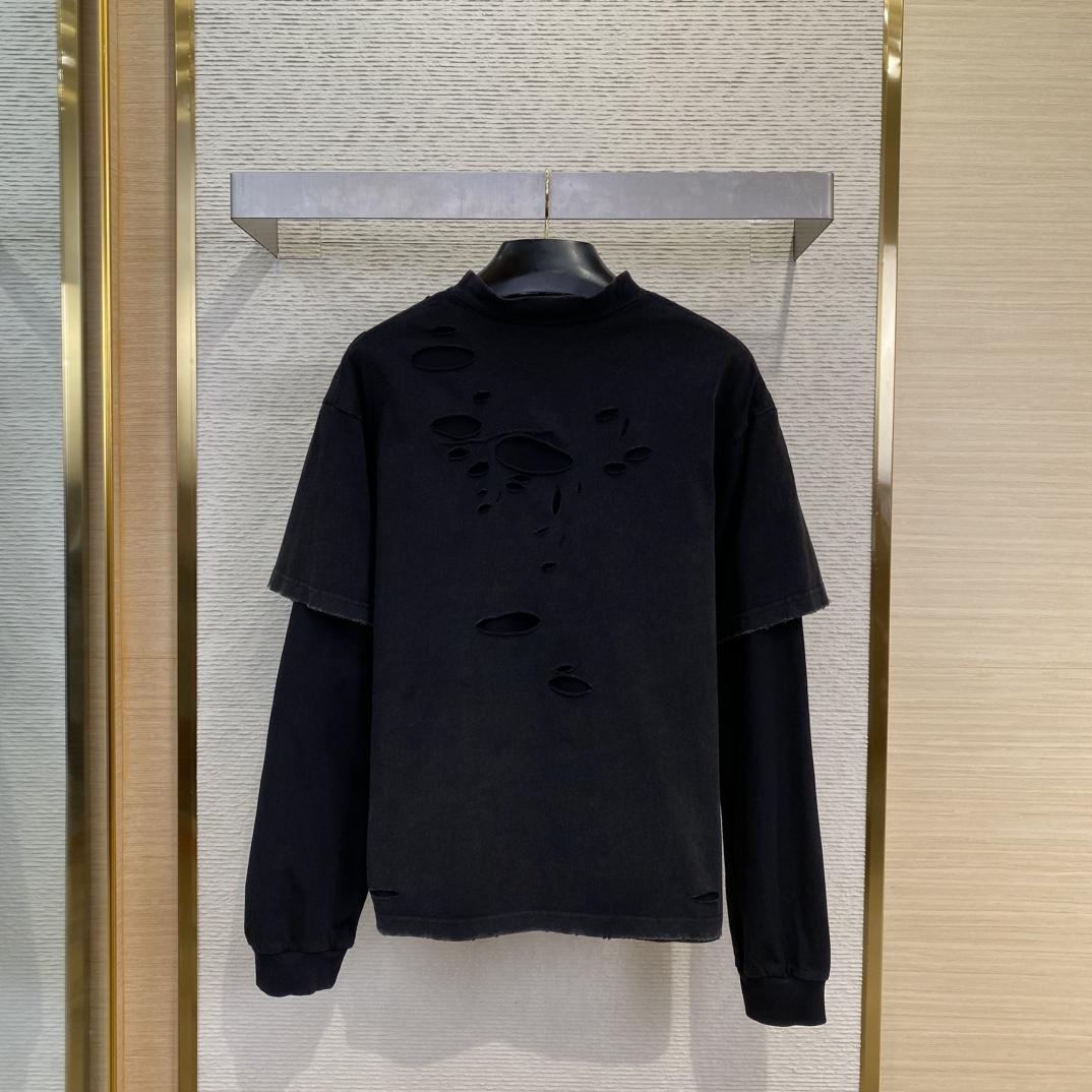 Balenciaga 3B Sport Icon Layered T-Shirt Medium Fit in black - EUR FASHION