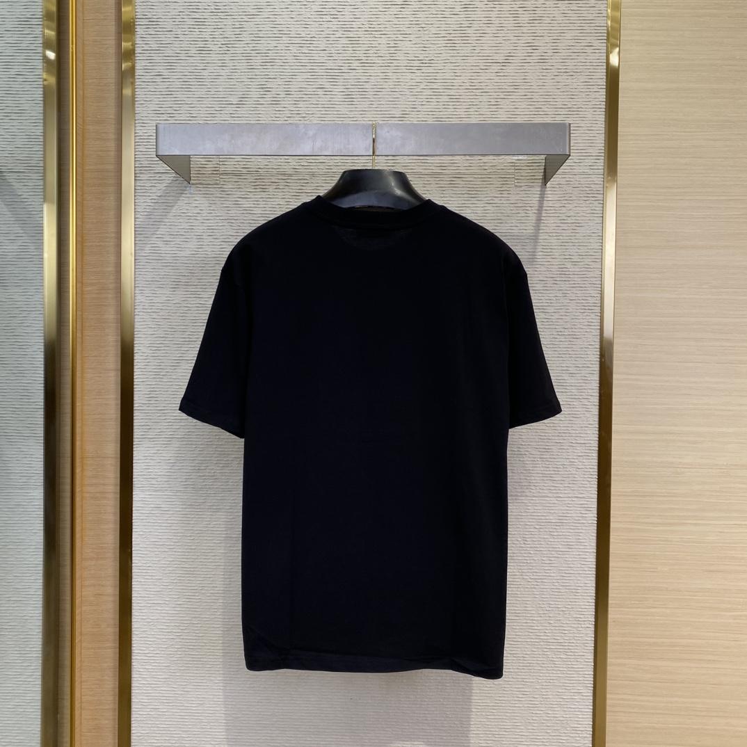 Versace Crystal Starfish Blason T-Shirt Black  - EUR FASHION