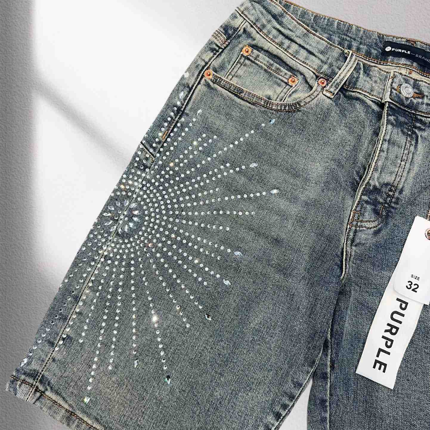 Purple-Brand Denim Shorts    6000 - EUR FASHION