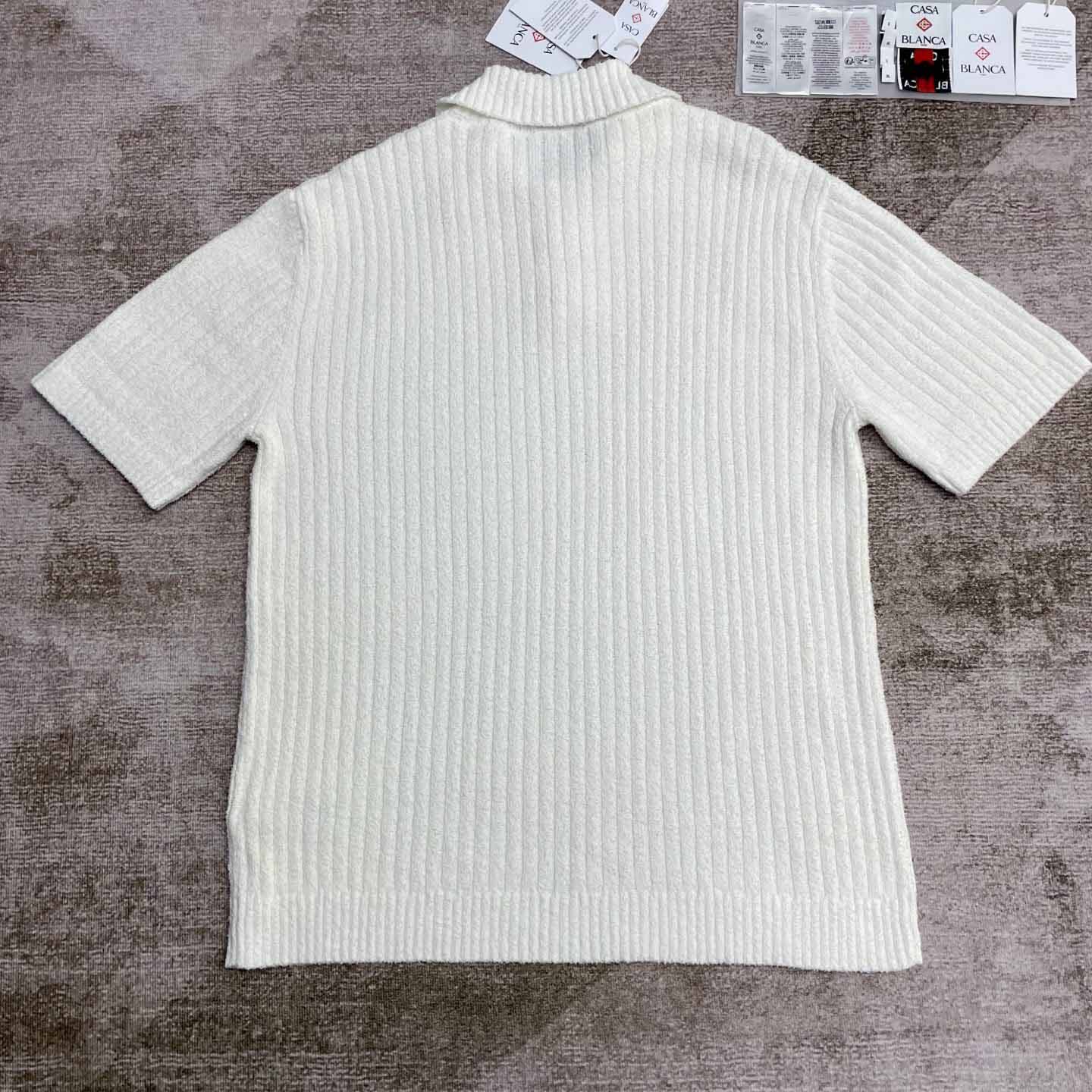 Casablanca Boucle Knit Polo Shirt   D0084 - EUR FASHION
