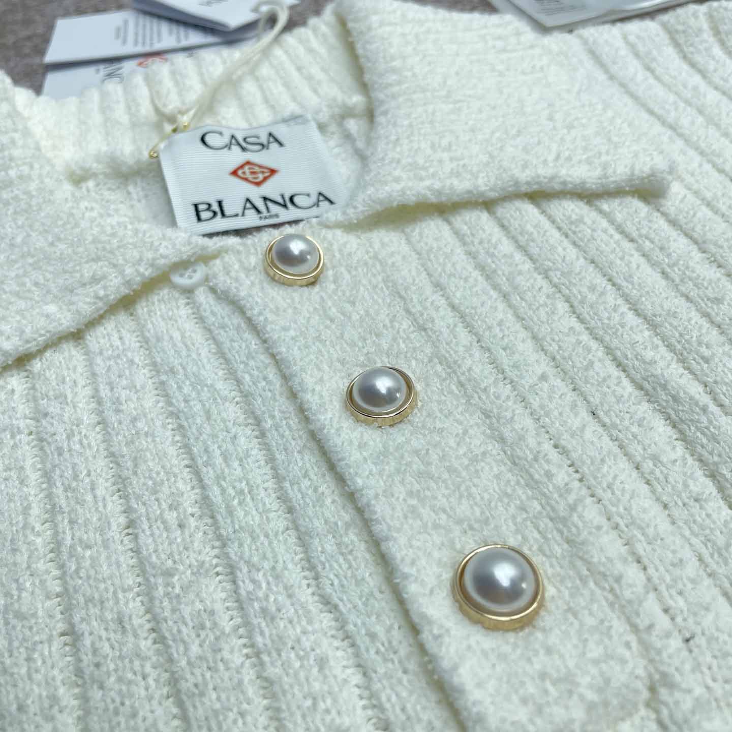 Casablanca Boucle Knit Polo Shirt   D0084 - EUR FASHION
