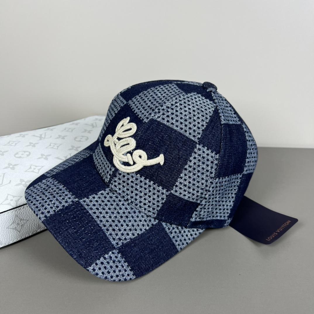 Louis Vuitton Damier 3D Denim Cap - EUR FASHION
