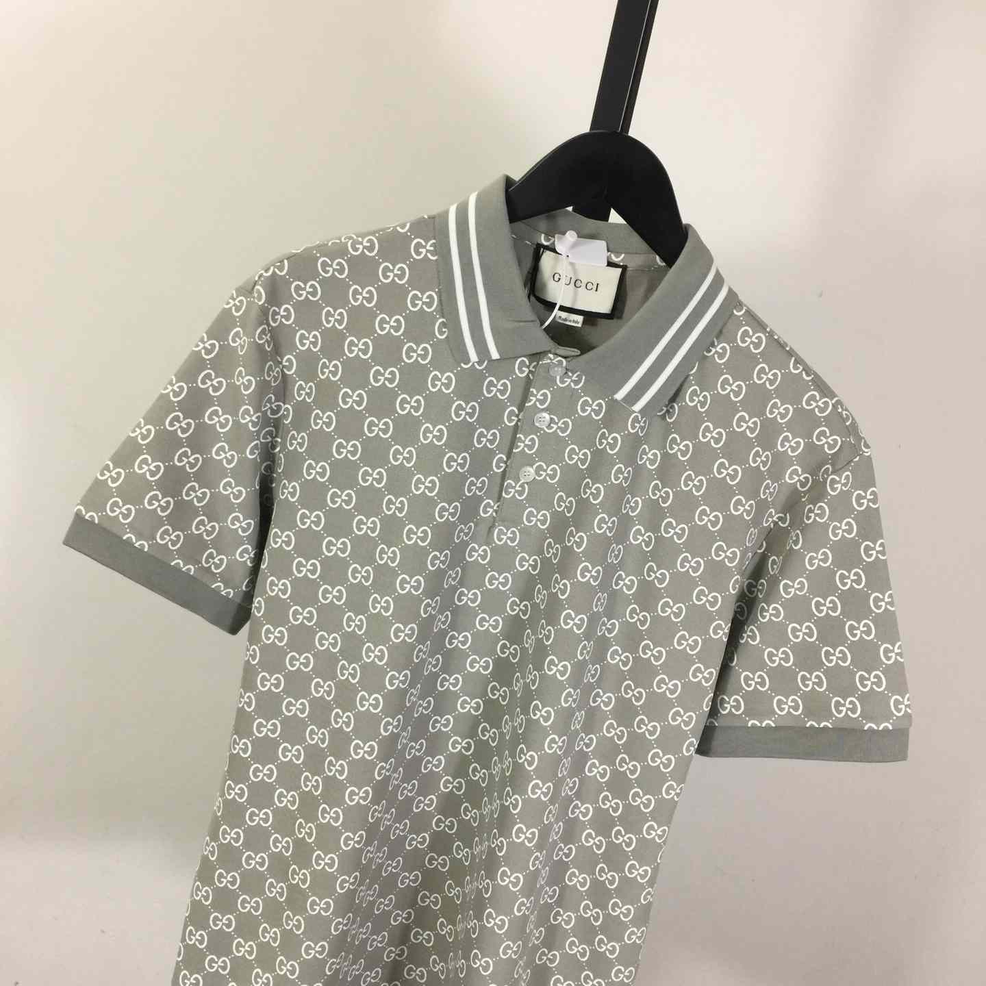 Gucci GG Cotton Lamé Jacquard Polo Shirt - EUR FASHION