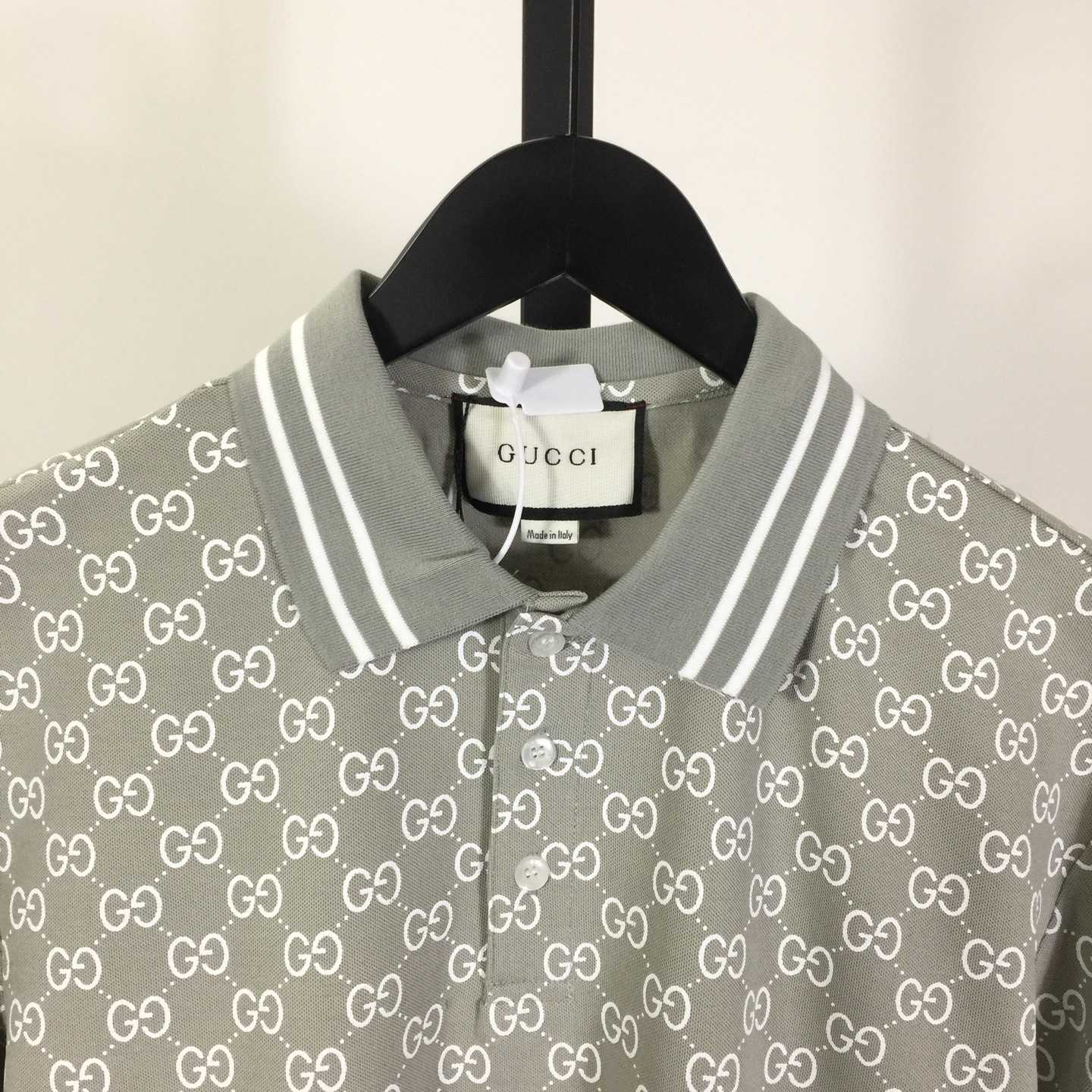 Gucci GG Cotton Lamé Jacquard Polo Shirt - EUR FASHION