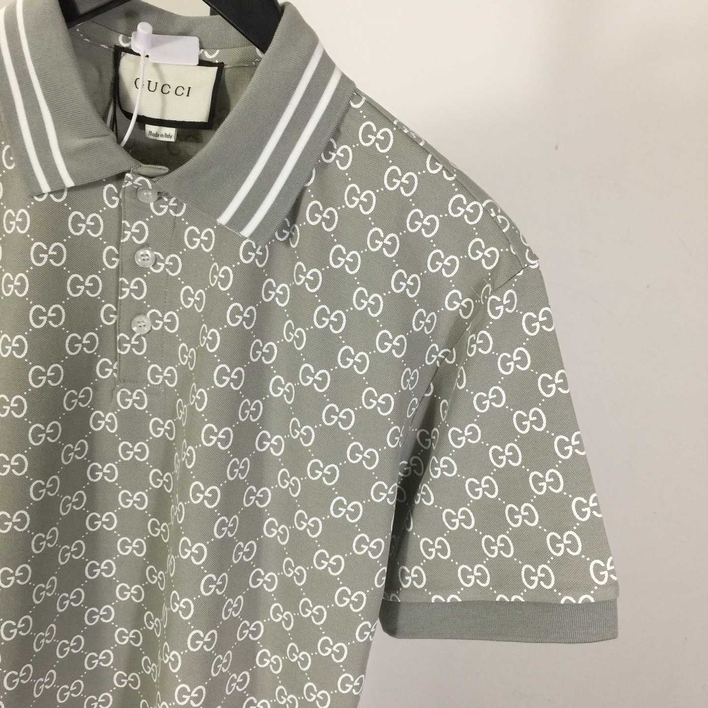 Gucci GG Cotton Lamé Jacquard Polo Shirt - EUR FASHION