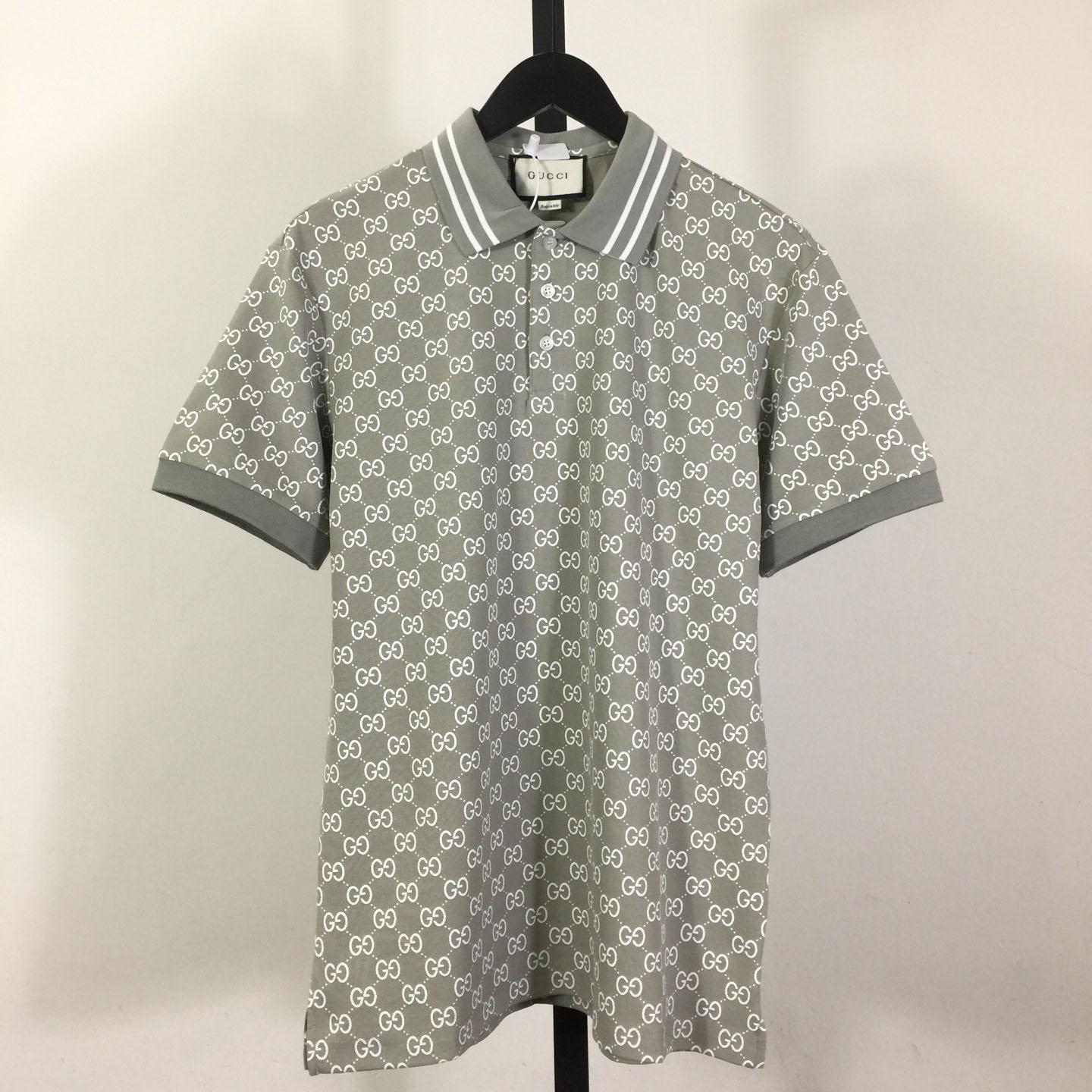Gucci GG Cotton Lamé Jacquard Polo Shirt - EUR FASHION