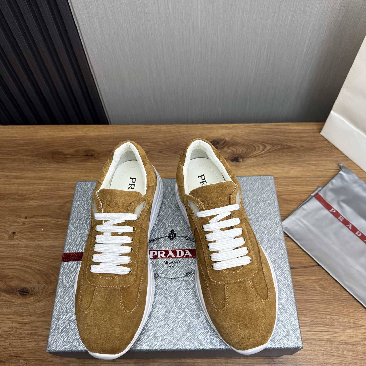Prada America's Cup Suede Sneakers - EUR FASHION