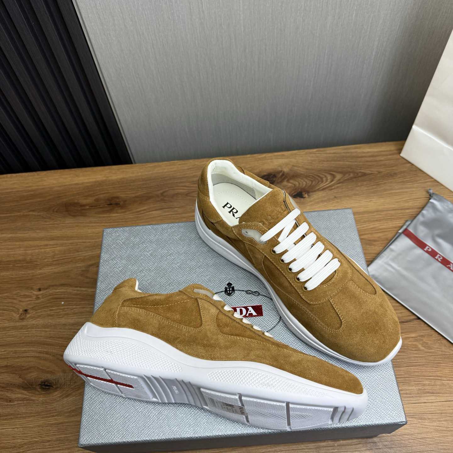 Prada America's Cup Suede Sneakers - EUR FASHION