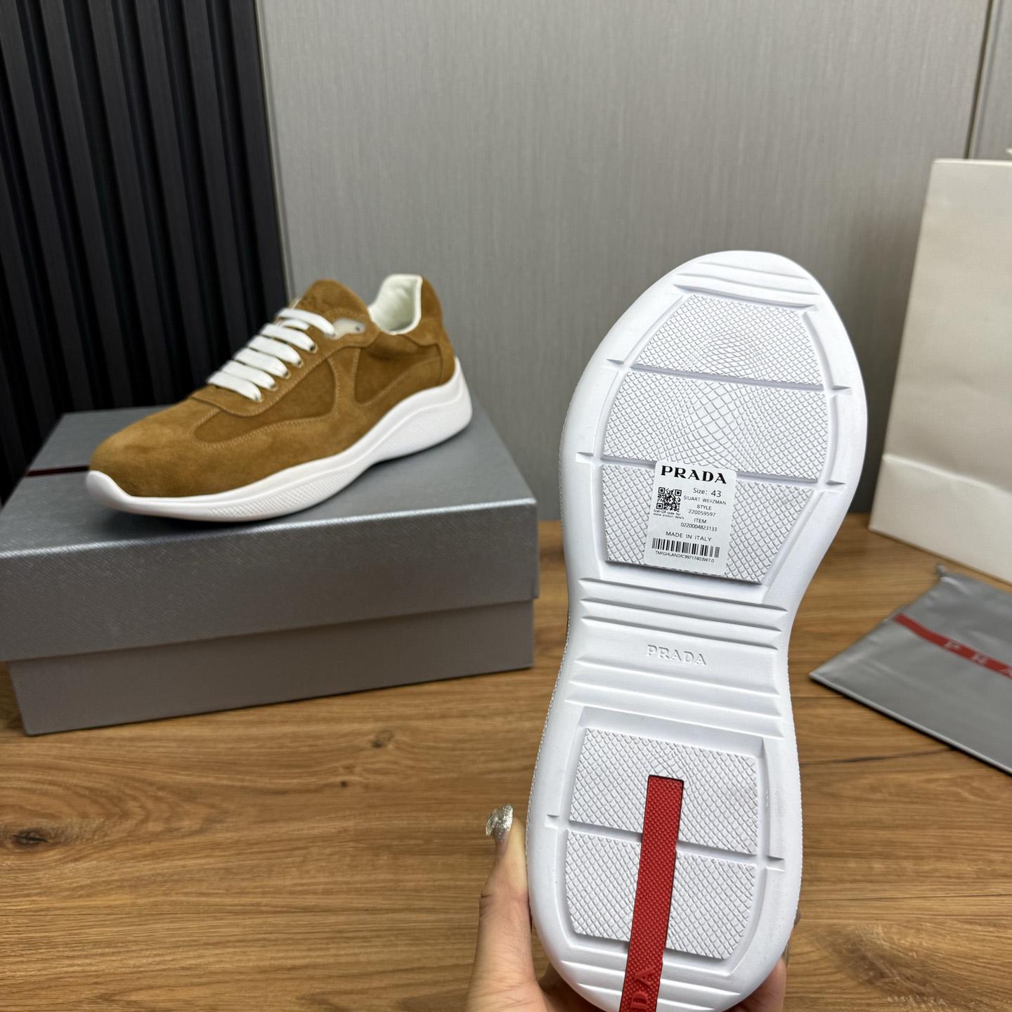 Prada America's Cup Suede Sneakers - EUR FASHION