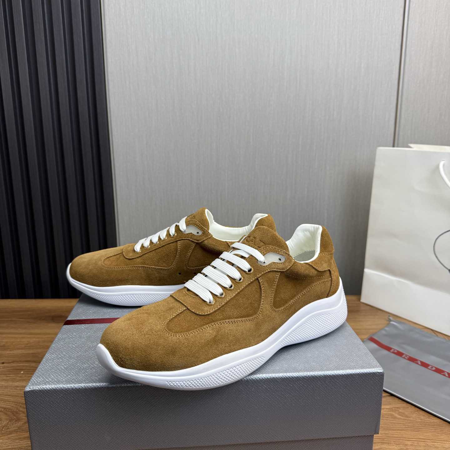 Prada America's Cup Suede Sneakers - EUR FASHION
