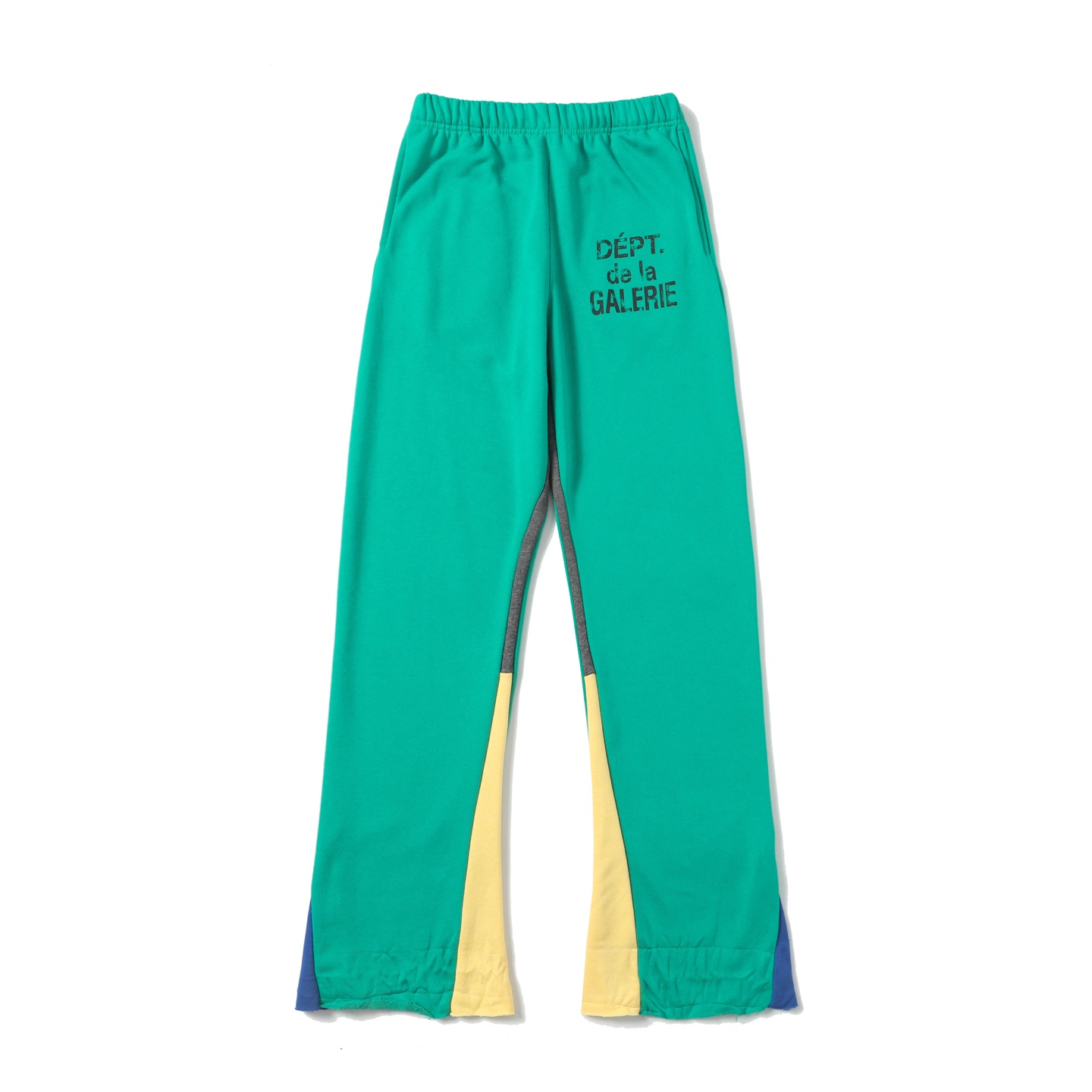 Gallery Dept. Flared Denim-Panelled Logo-Print Cotton-Jersey Sweatpants - EUR FASHION
