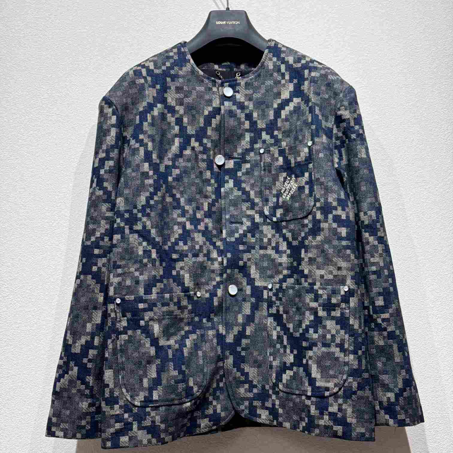 Louis Vuitton Graphic Collarless Denim Jacket   - EUR FASHION