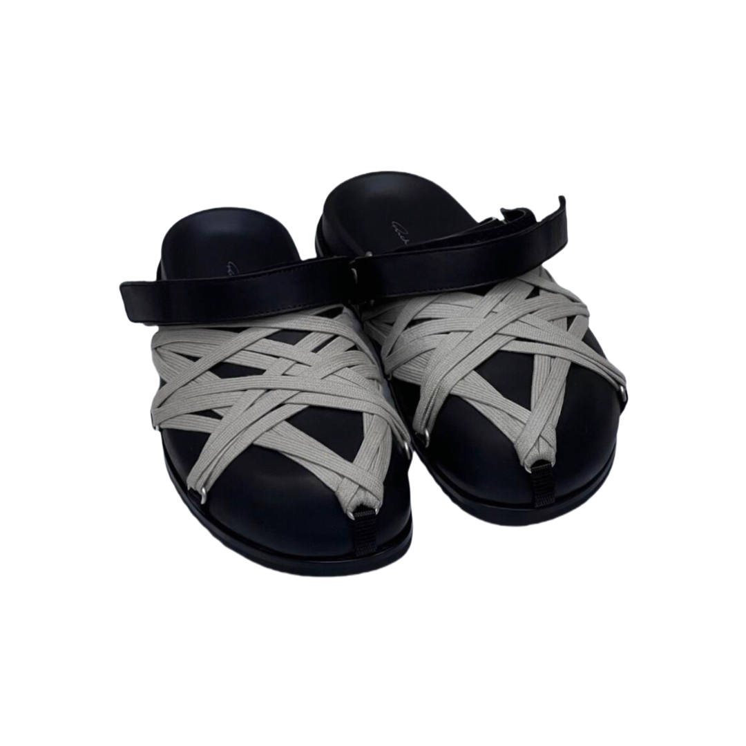 Rick Owens Hollywood Megalaced Mule Granola 'Black' - EUR FASHION