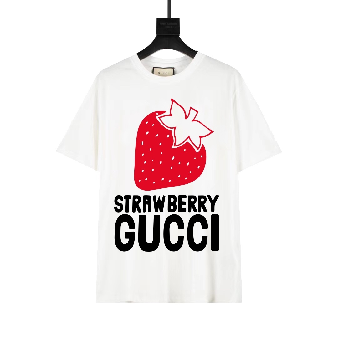Gucci Strawberry Gucci' Cotton T-shirt - EUR FASHION