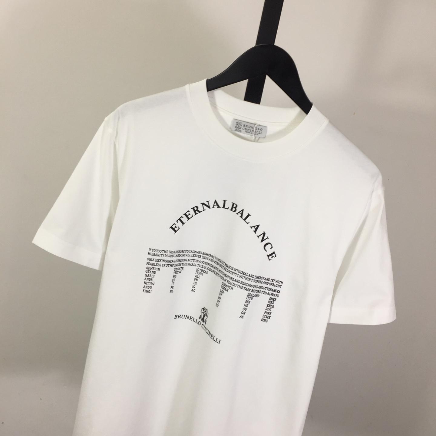 Brunello Cucinelli Graphic-print Cotton T-shirt - EUR FASHION