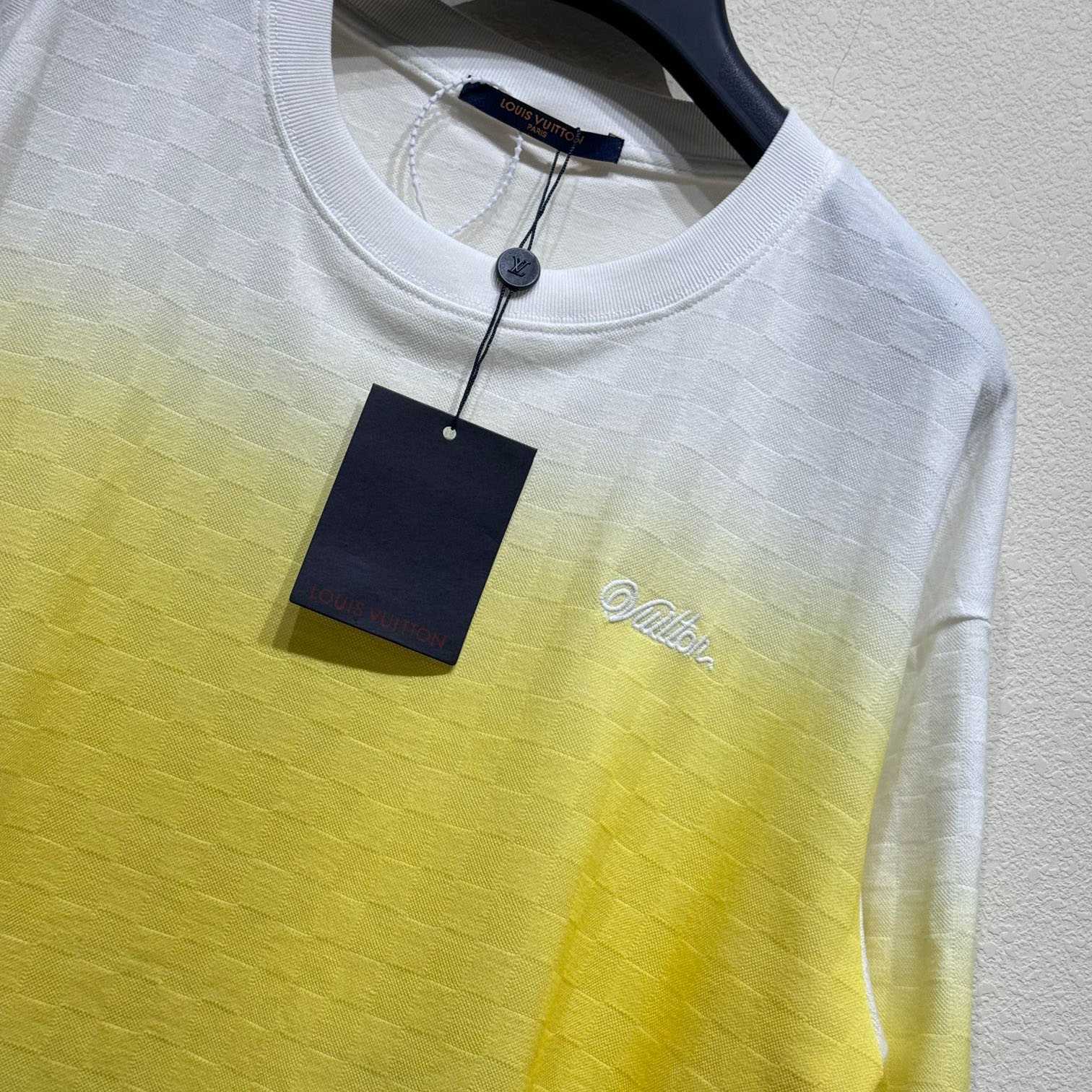 Louis Vuitton Damier Gradient Jacquard Cotton T-Shirt   - EUR FASHION