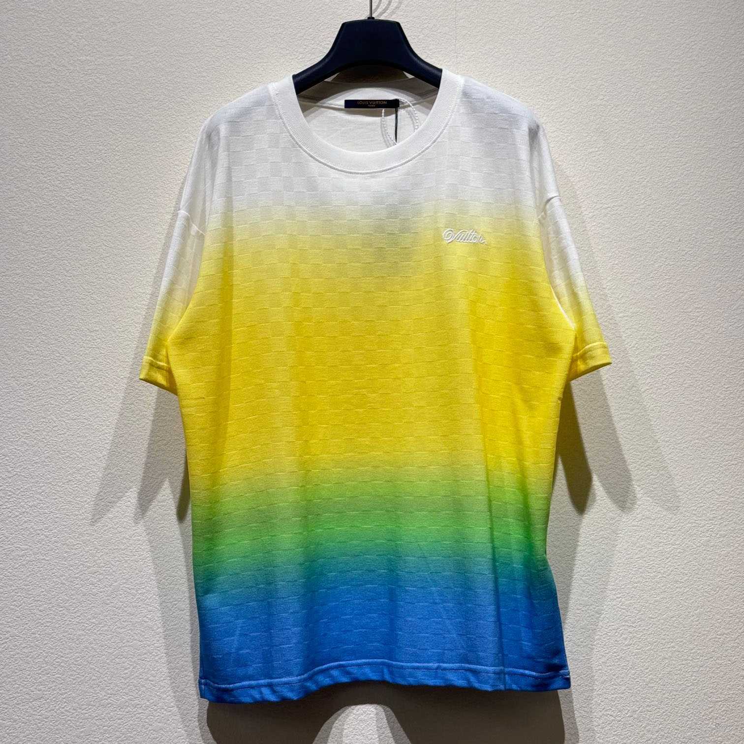 Louis Vuitton Damier Gradient Jacquard Cotton T-Shirt   - EUR FASHION