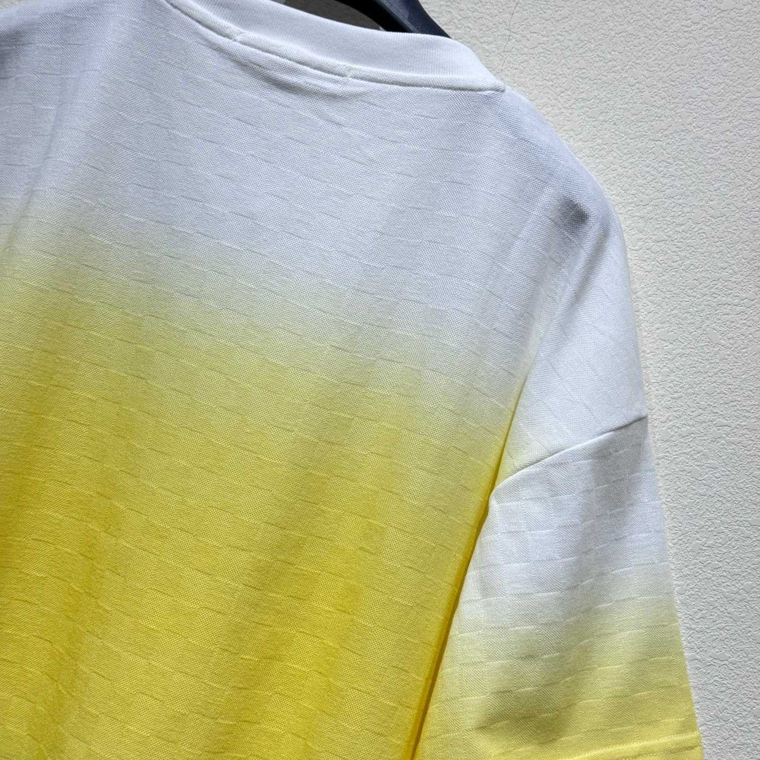 Louis Vuitton Damier Gradient Jacquard Cotton T-Shirt   - EUR FASHION