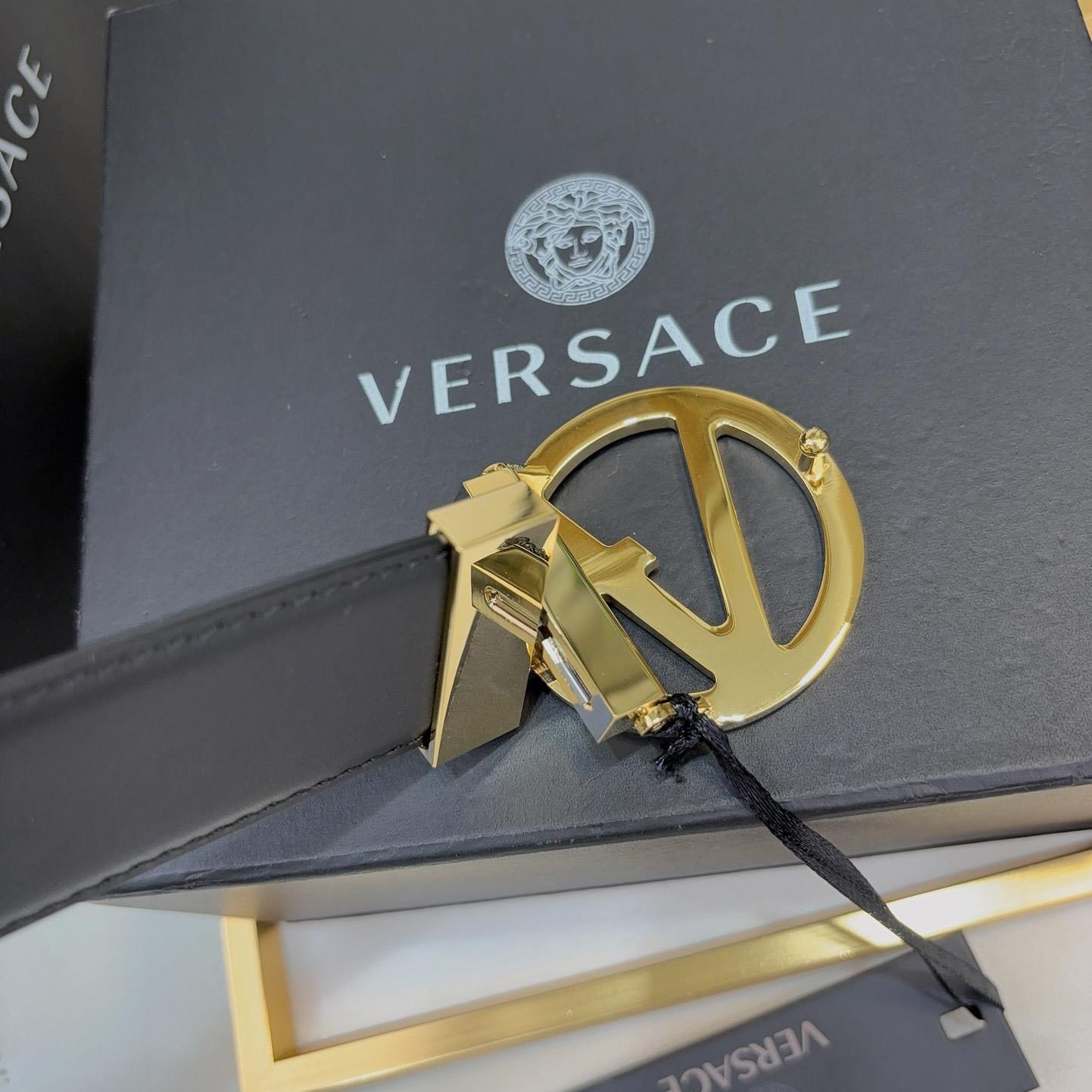 Versace Leather Belt   40mm - EUR FASHION