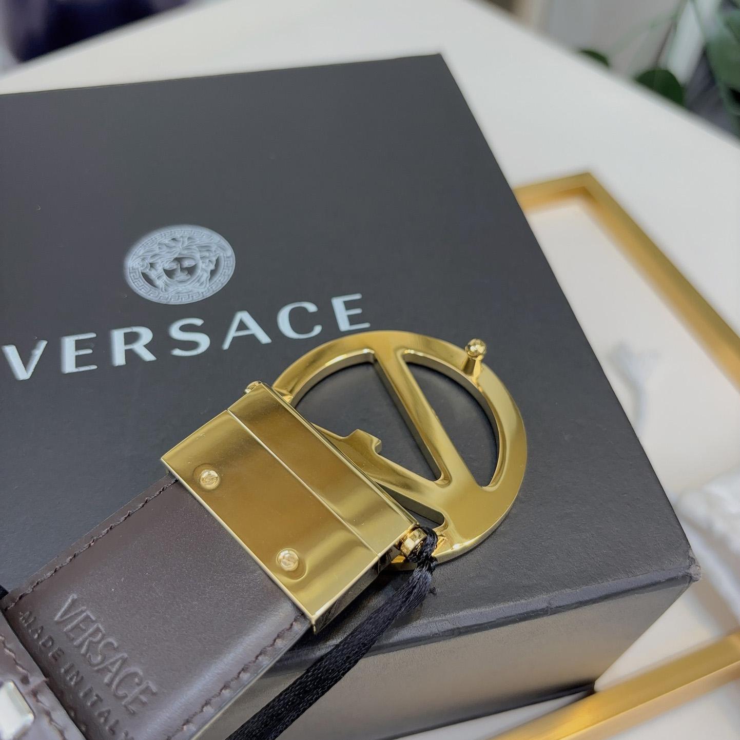 Versace Leather Belt   40mm - EUR FASHION