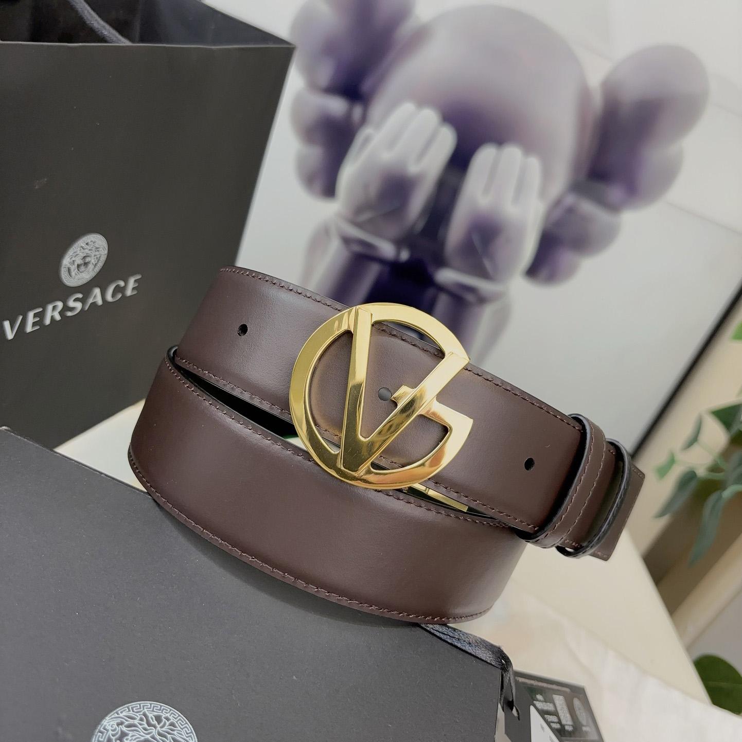 Versace Leather Belt   40mm - EUR FASHION