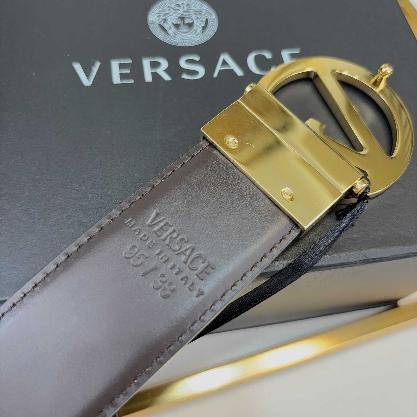 Versace Leather Belt   40mm - EUR FASHION