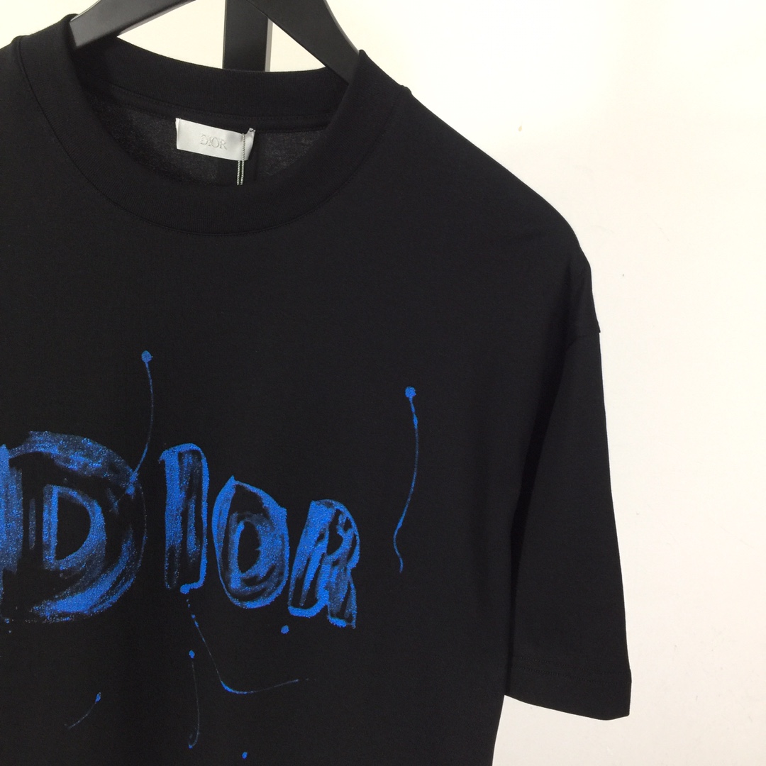 Dior Logo Cotton T-Shirt  - EUR FASHION