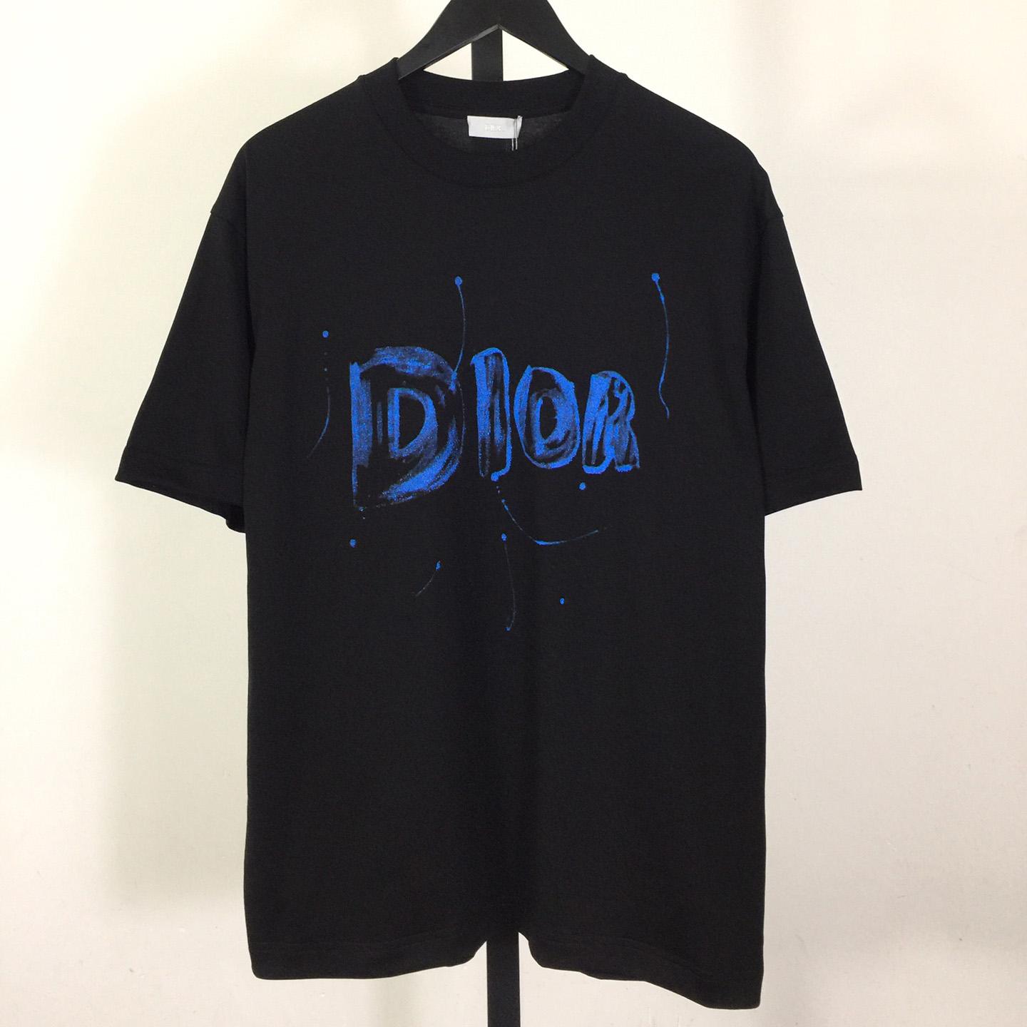 Dior Logo Cotton T-Shirt  - EUR FASHION