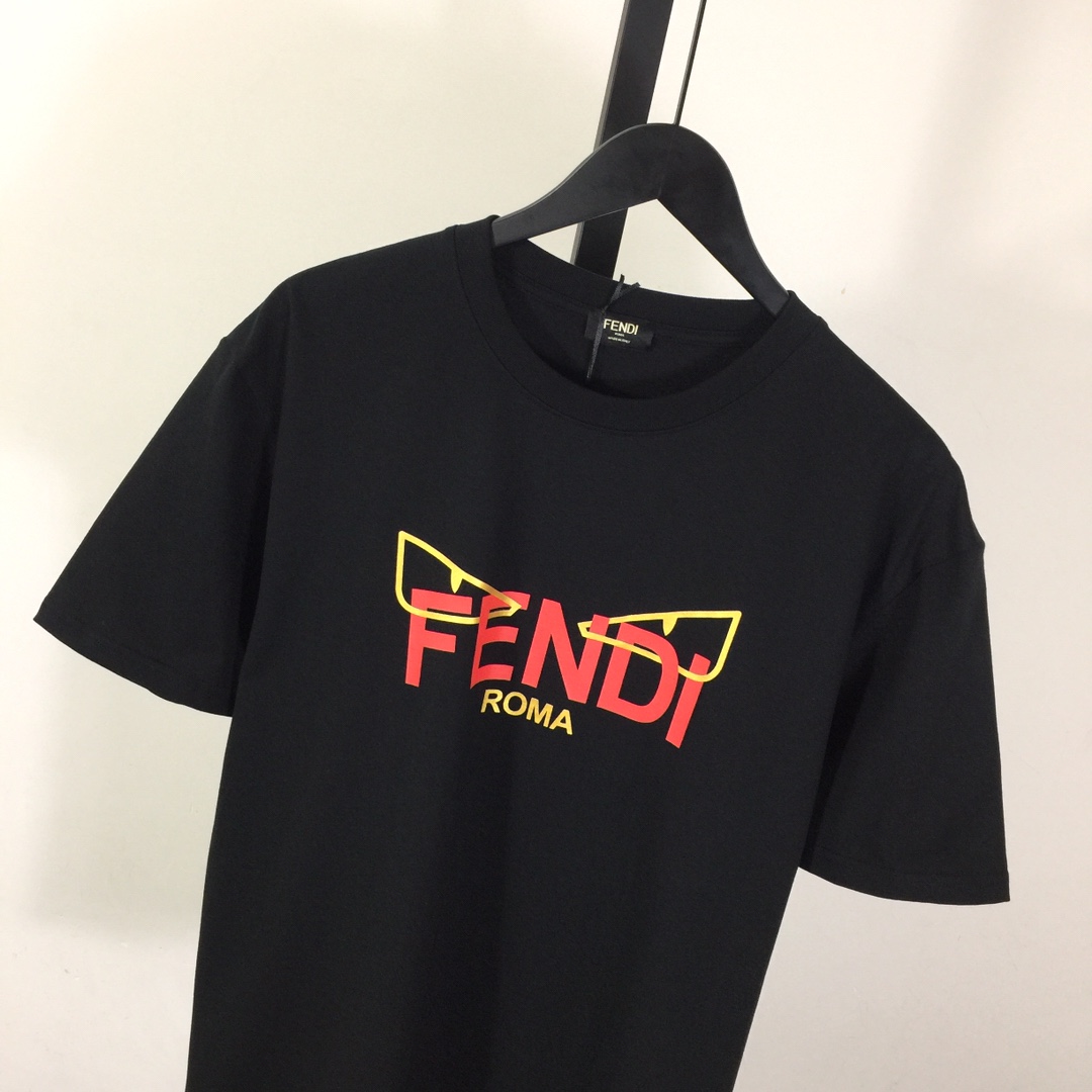 Fendi Lunar New Year Black Cotton T-shirt - EUR FASHION