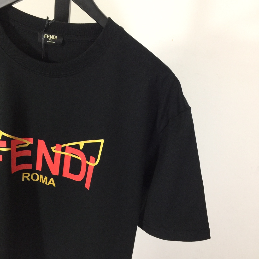 Fendi Lunar New Year Black Cotton T-shirt - EUR FASHION