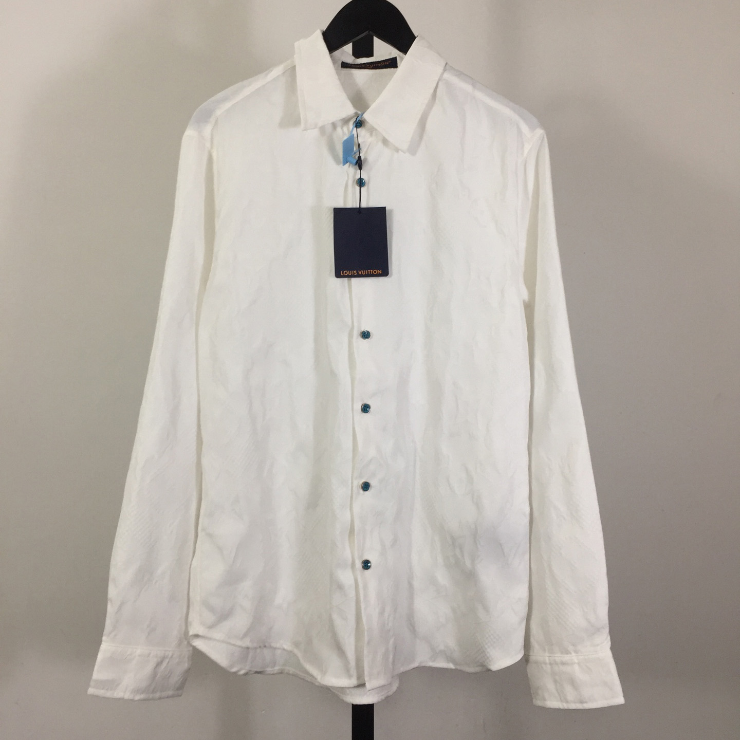 Louis Vuitton Long-Sleeved Jacquard Silk Shirt   1AFWRZ - EUR FASHION