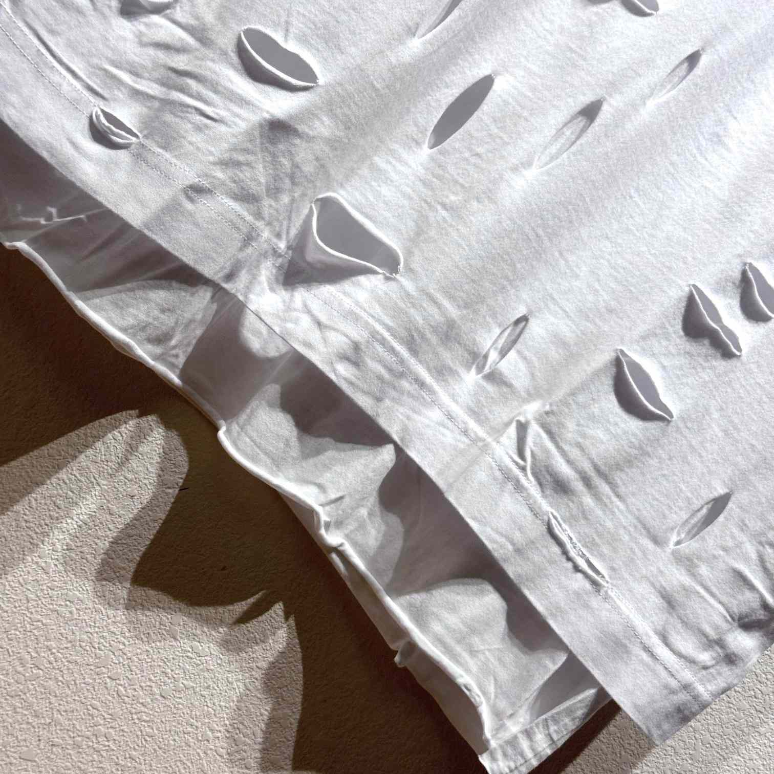 Givenchy White Destroyed T-Shirt  - EUR FASHION