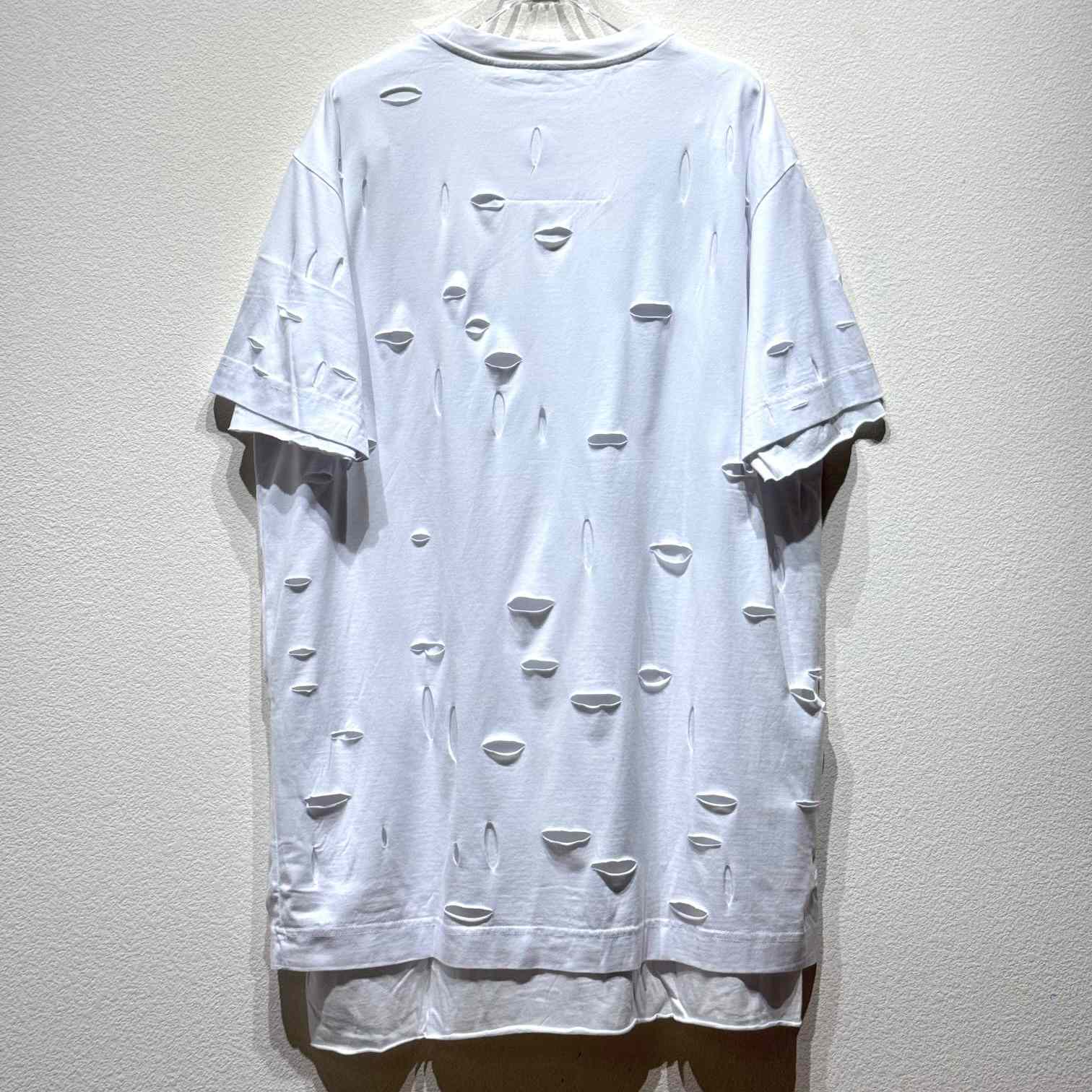 Givenchy White Destroyed T-Shirt  - EUR FASHION