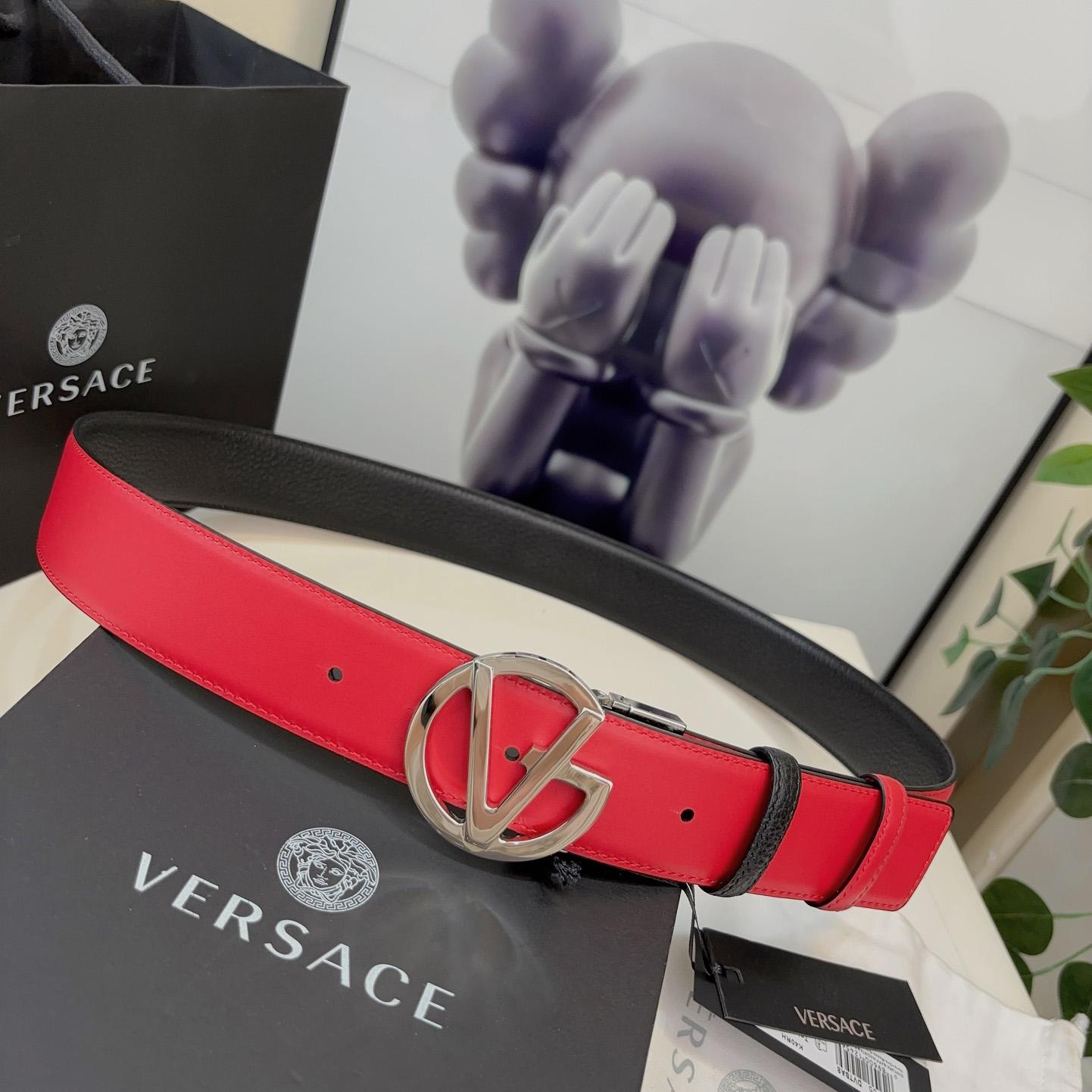 Versace Leather Belt   40mm - EUR FASHION