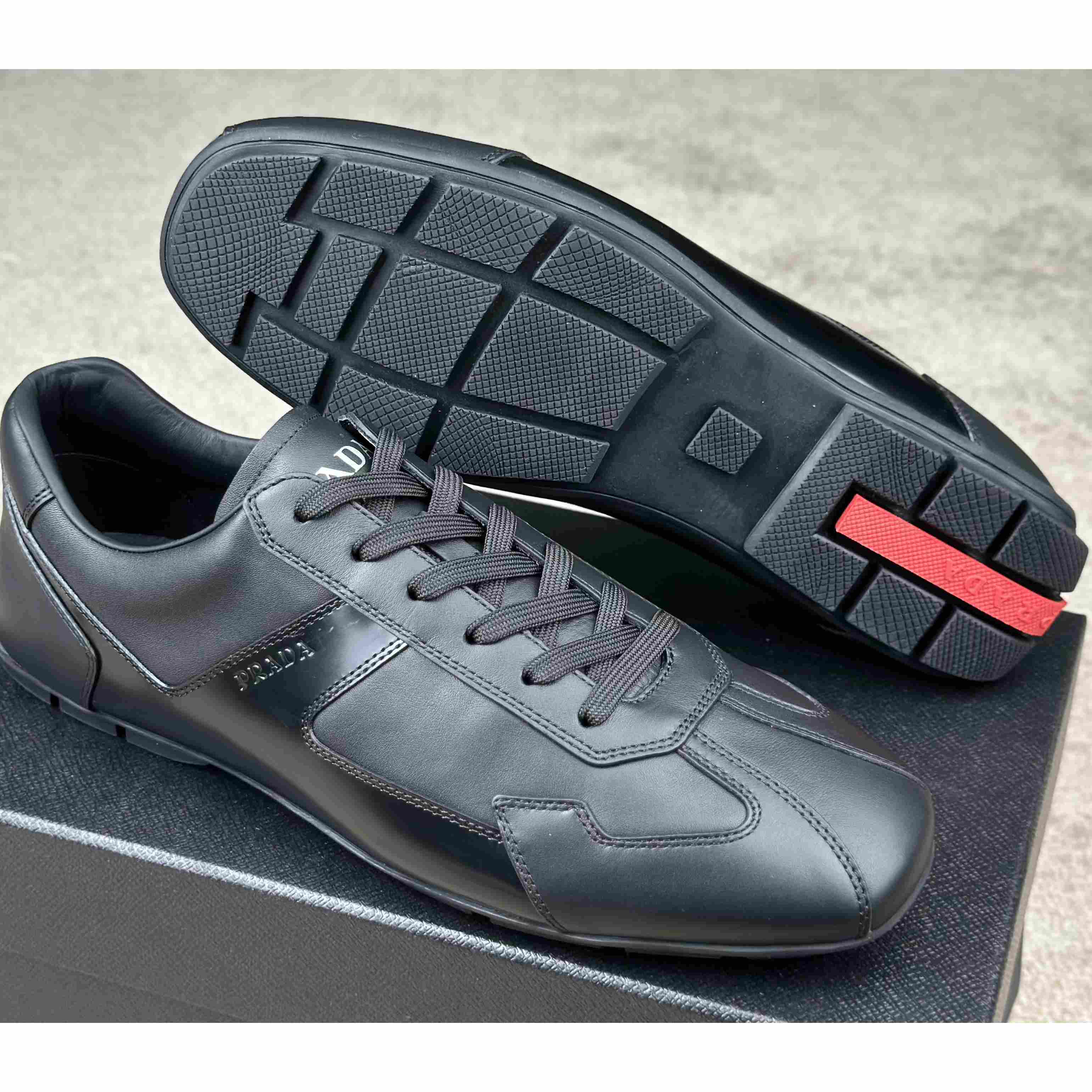 Prada Leather Male Sneaker - EUR FASHION