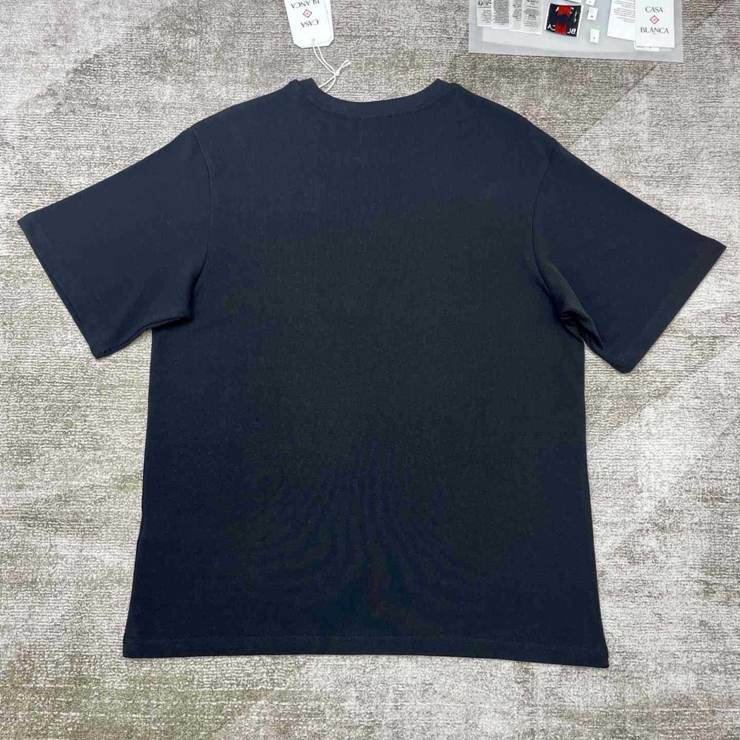 Casablanca Black Greek Temple Applique Jersey T-Shirt   C979 - EUR FASHION