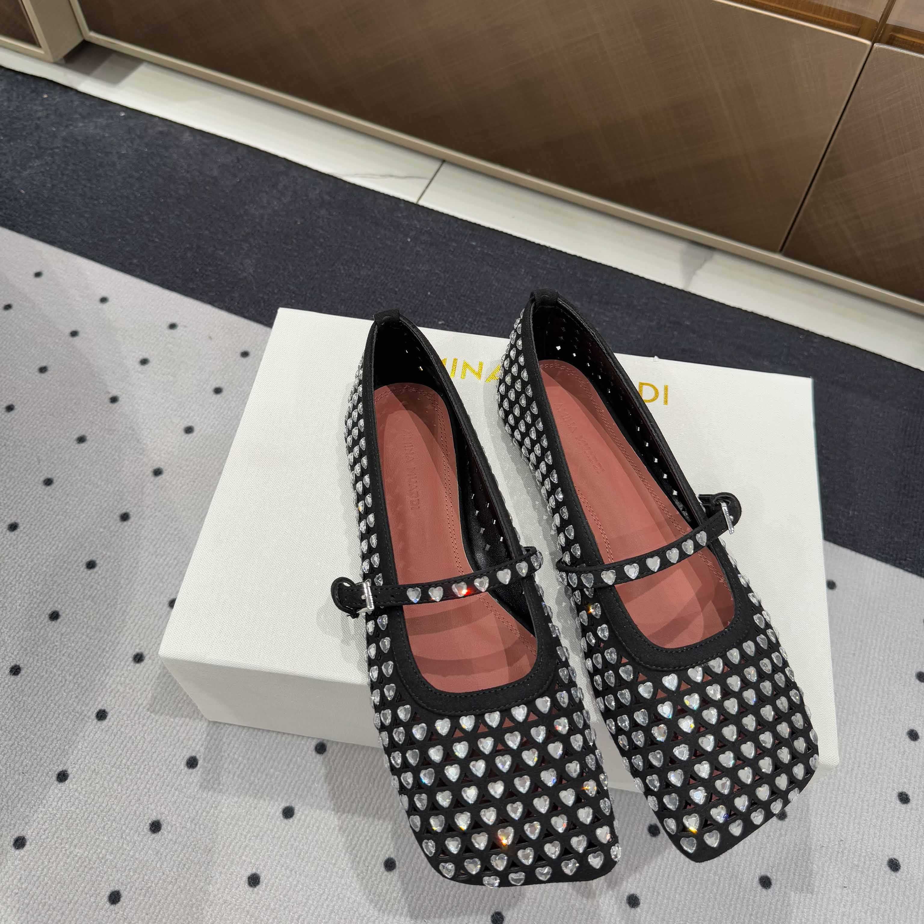 Amina Muaddi Ane Ballerina Shoes - EUR FASHION
