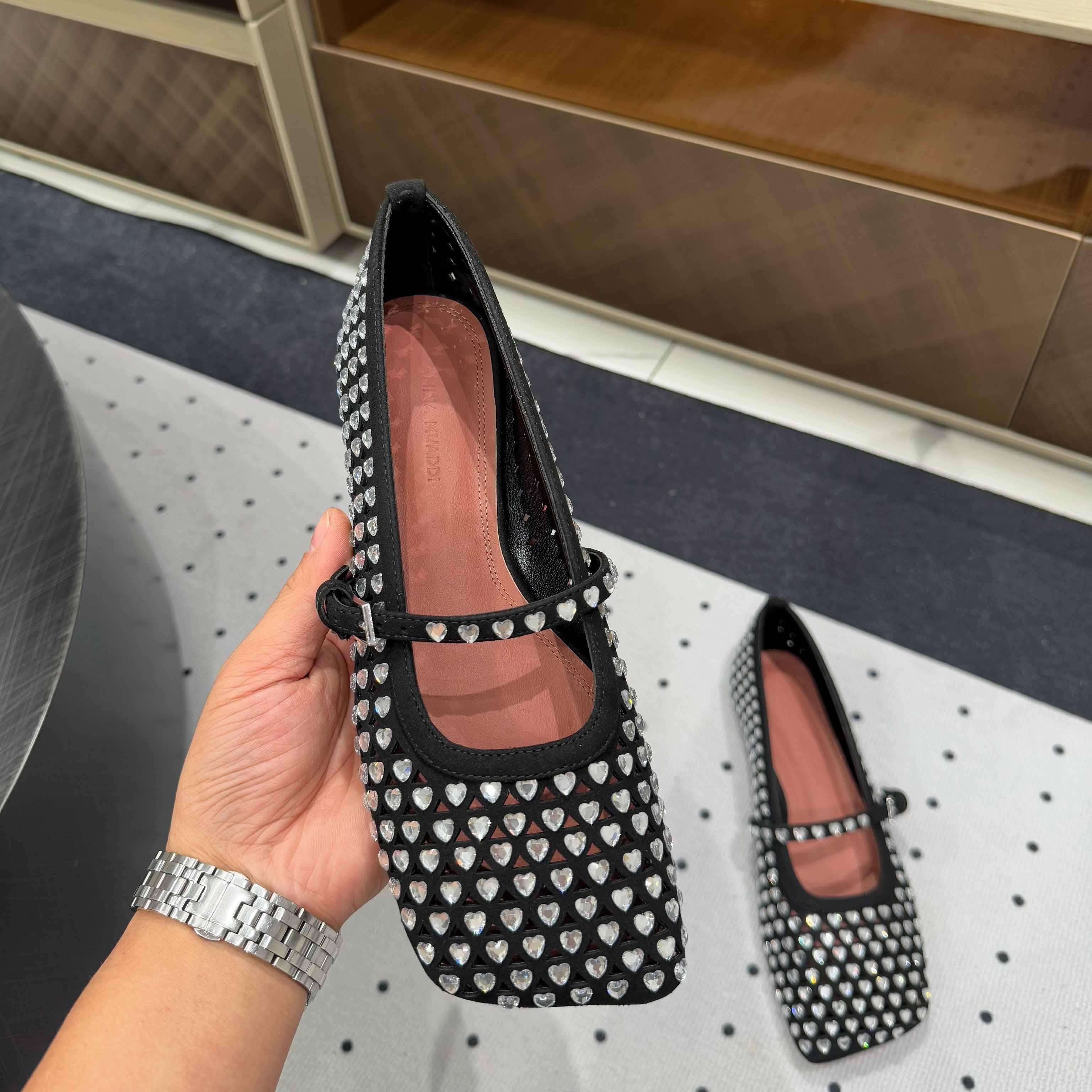 Amina Muaddi Ane Ballerina Shoes - EUR FASHION