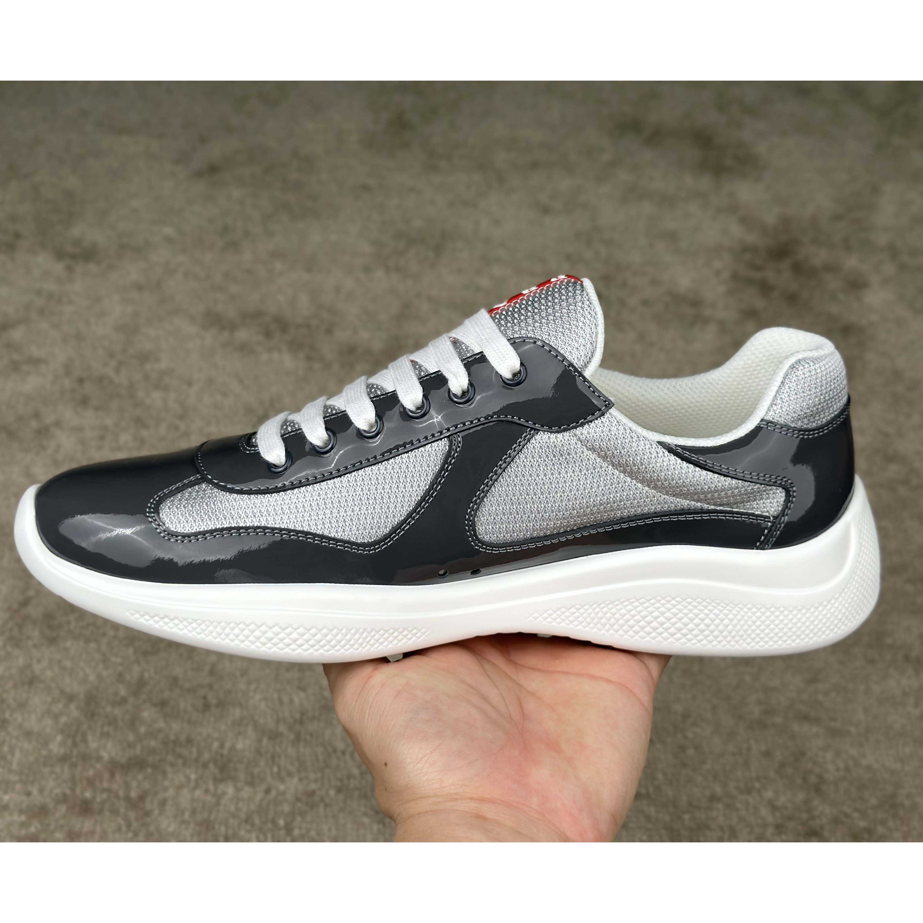 Prada Patent leather And Technical Fabric Prada America's Cup Sneakers - EUR FASHION