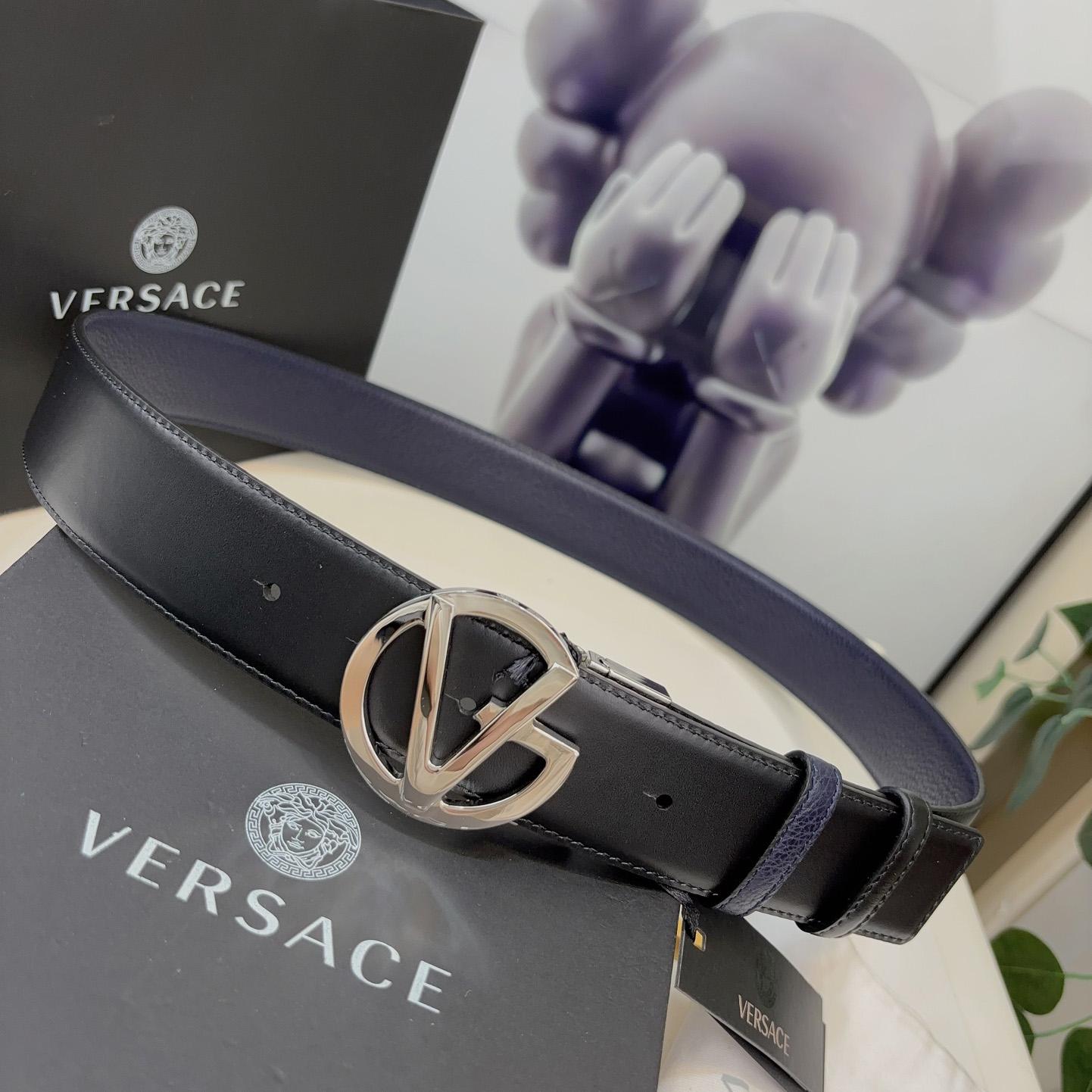 Versace Leather Belt   40mm - EUR FASHION