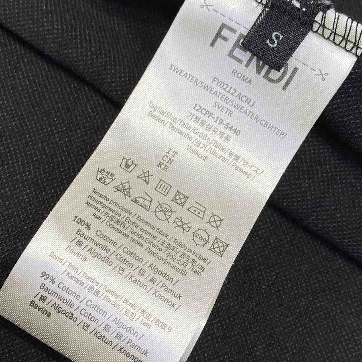 Fendi Black Jersey Polo Shirt - EUR FASHION