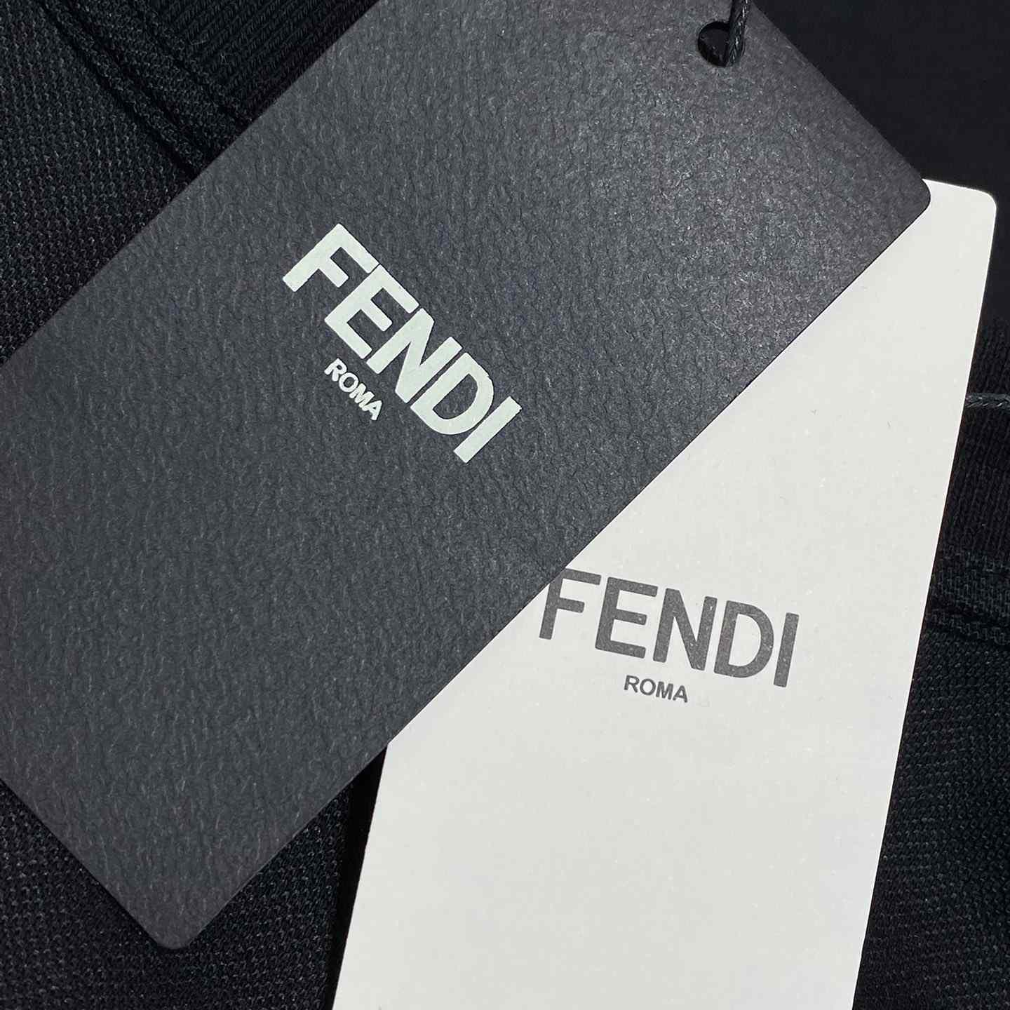 Fendi Black Jersey Polo Shirt - EUR FASHION