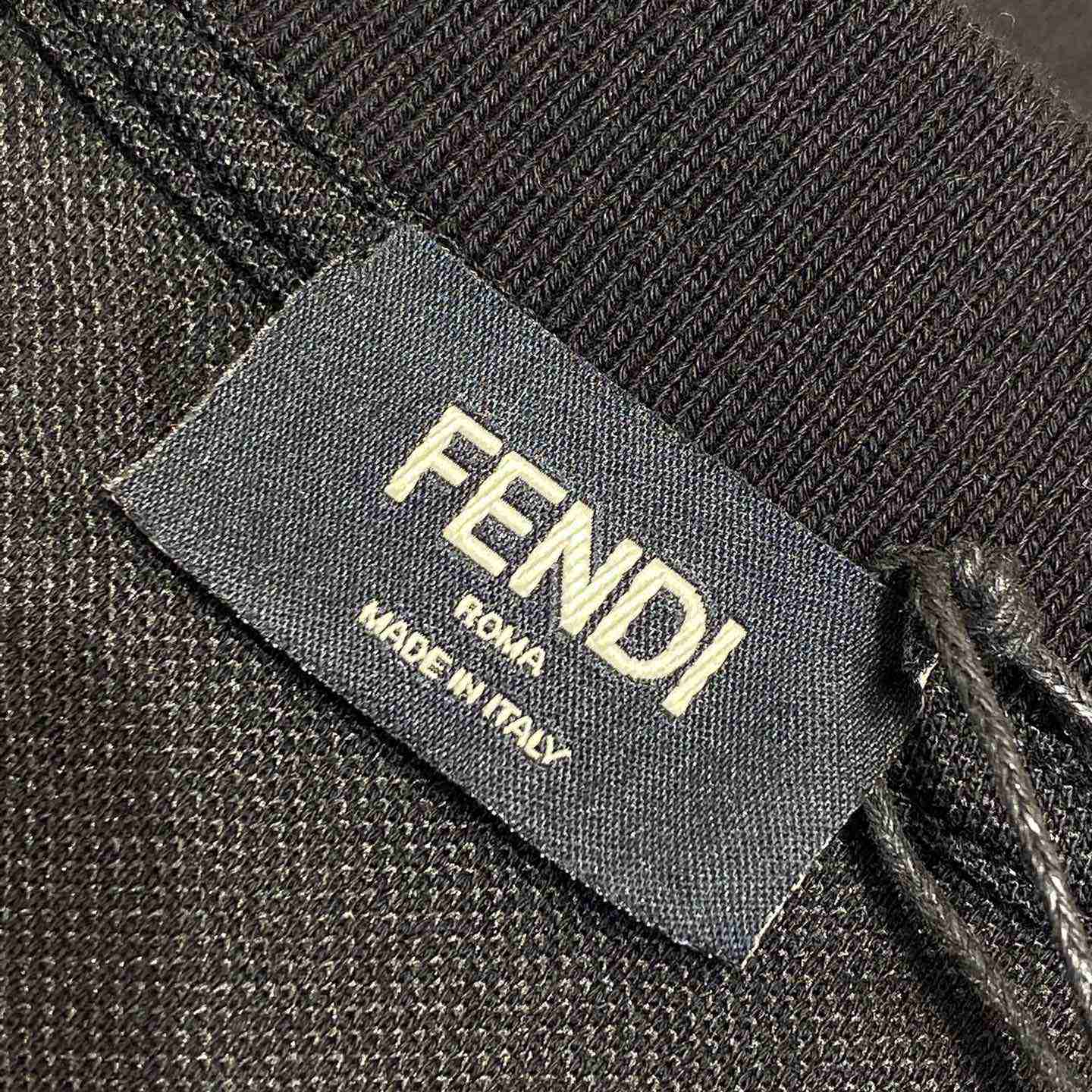 Fendi Black Jersey Polo Shirt - EUR FASHION