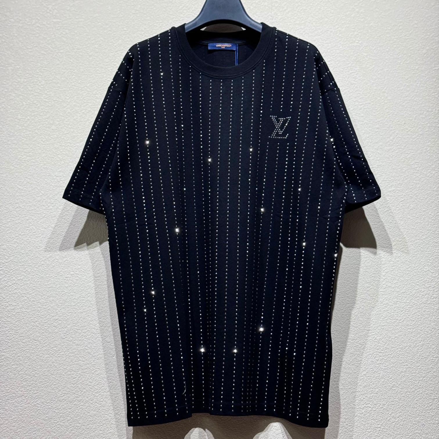 Louis Vuitton Crystal Embellished Cotton T-Shirt   1AFYDU - EUR FASHION