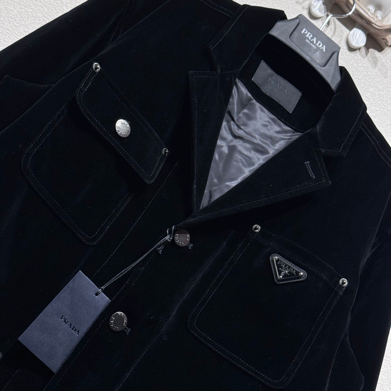 Prada Blouson In Velvet Denim - EUR FASHION