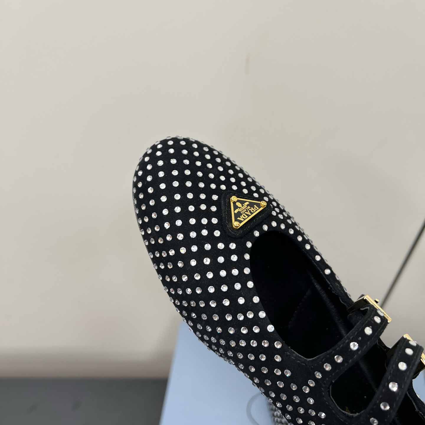 Prada Suede Ballerinas With Crystals - EUR FASHION