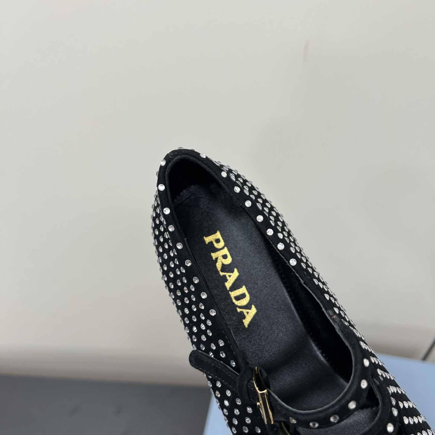 Prada Suede Ballerinas With Crystals - EUR FASHION